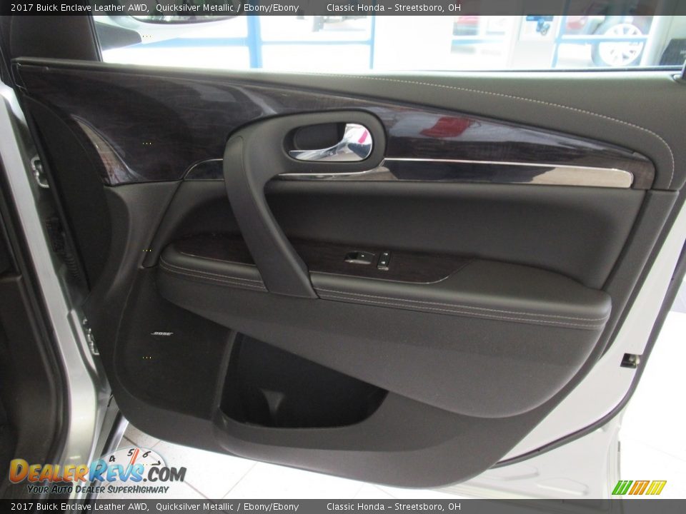 2017 Buick Enclave Leather AWD Quicksilver Metallic / Ebony/Ebony Photo #15