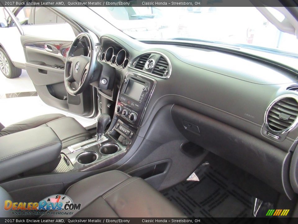 2017 Buick Enclave Leather AWD Quicksilver Metallic / Ebony/Ebony Photo #16