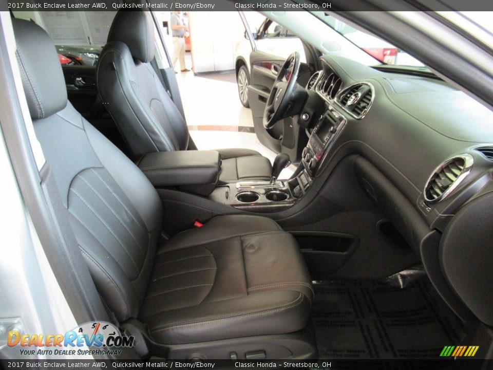 2017 Buick Enclave Leather AWD Quicksilver Metallic / Ebony/Ebony Photo #17