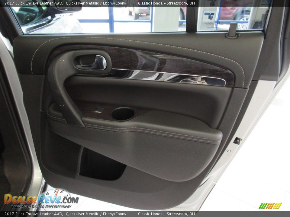 2017 Buick Enclave Leather AWD Quicksilver Metallic / Ebony/Ebony Photo #18