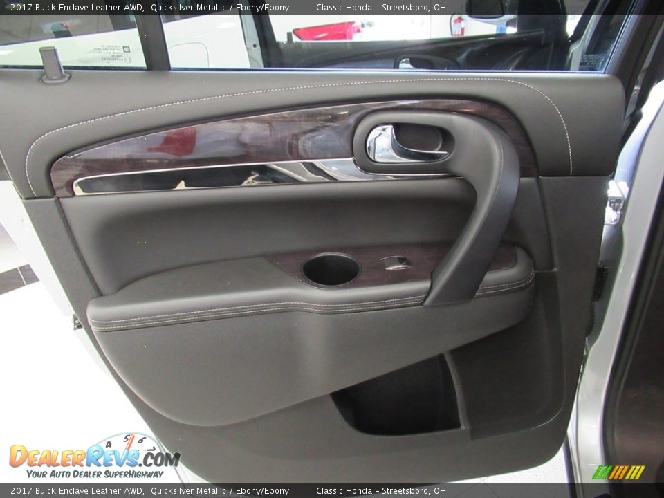 2017 Buick Enclave Leather AWD Quicksilver Metallic / Ebony/Ebony Photo #24