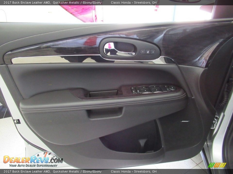 2017 Buick Enclave Leather AWD Quicksilver Metallic / Ebony/Ebony Photo #29