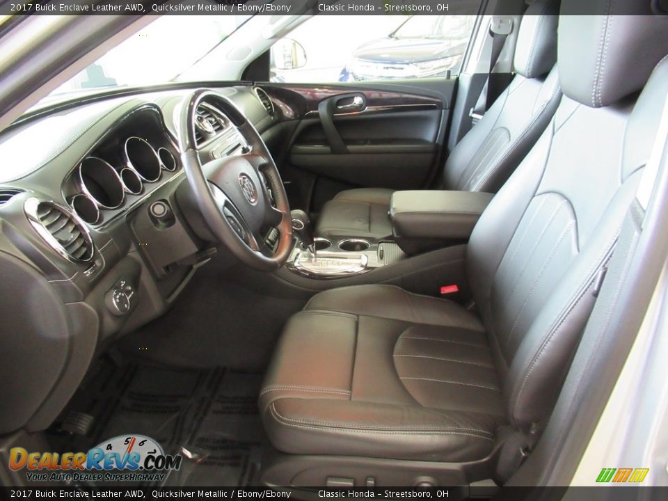 2017 Buick Enclave Leather AWD Quicksilver Metallic / Ebony/Ebony Photo #31