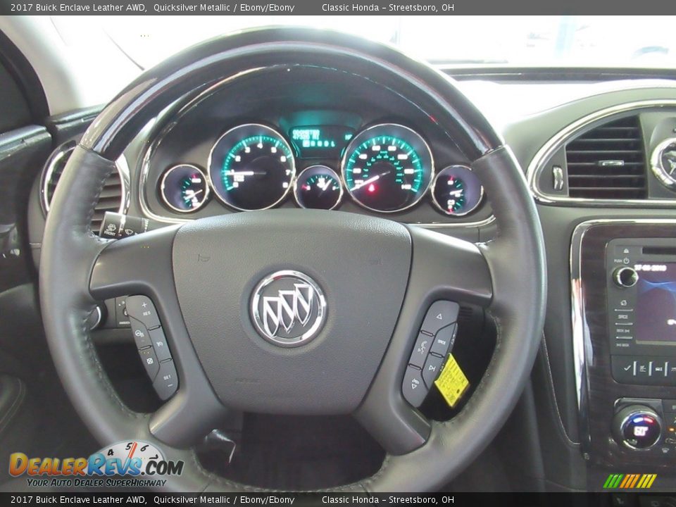 2017 Buick Enclave Leather AWD Quicksilver Metallic / Ebony/Ebony Photo #32