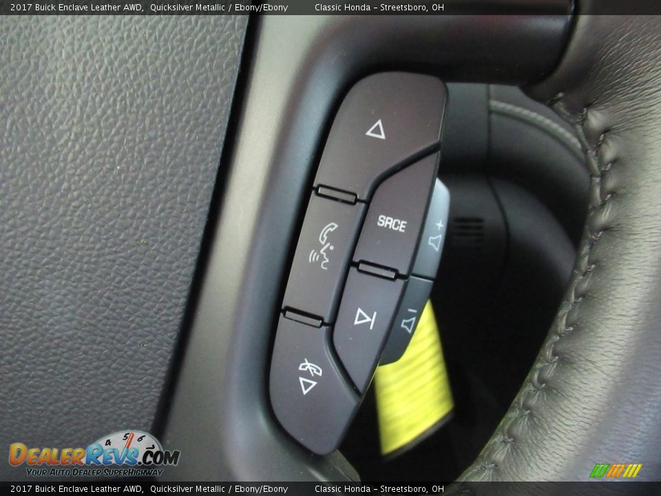 2017 Buick Enclave Leather AWD Quicksilver Metallic / Ebony/Ebony Photo #33