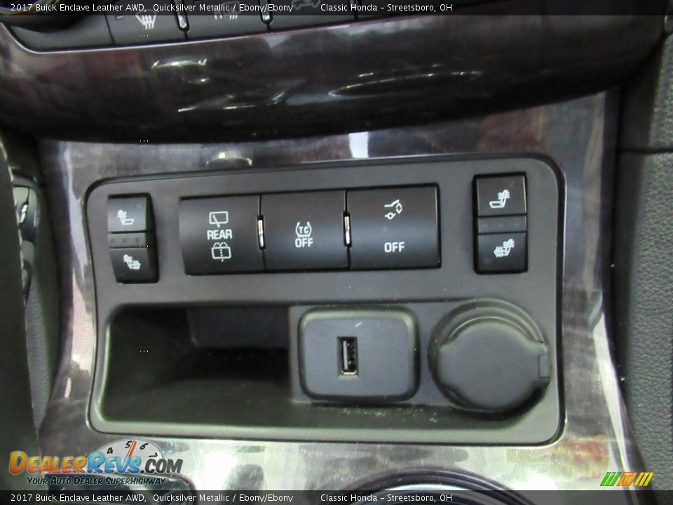 2017 Buick Enclave Leather AWD Quicksilver Metallic / Ebony/Ebony Photo #36