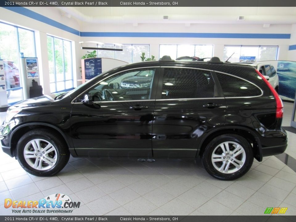2011 Honda CR-V EX-L 4WD Crystal Black Pearl / Black Photo #2