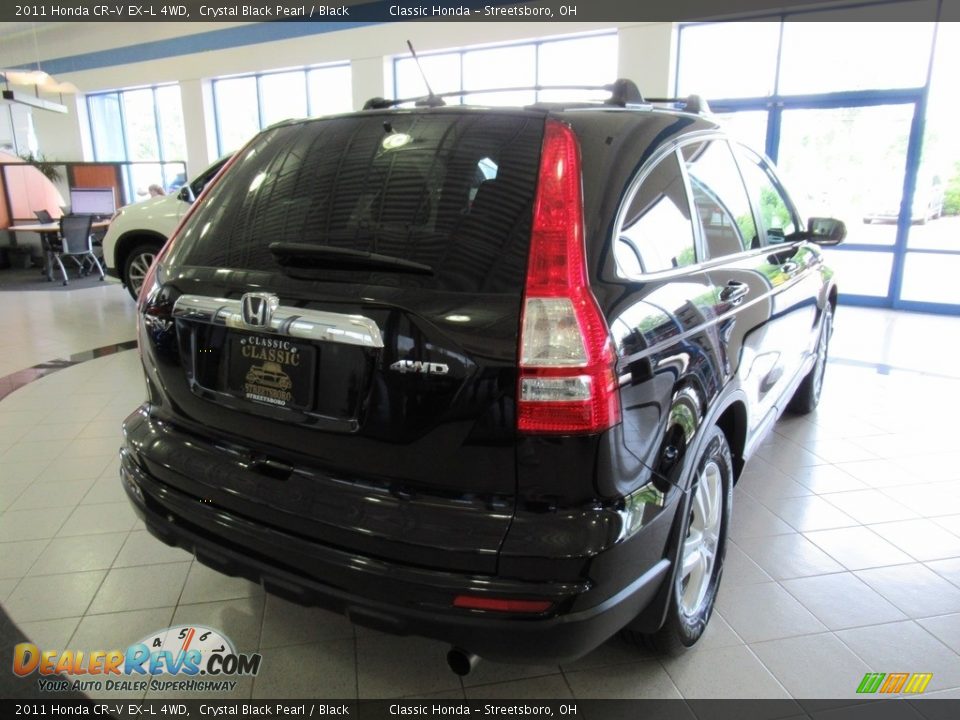 2011 Honda CR-V EX-L 4WD Crystal Black Pearl / Black Photo #4