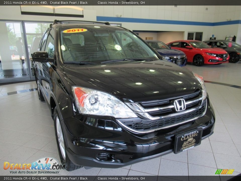2011 Honda CR-V EX-L 4WD Crystal Black Pearl / Black Photo #6