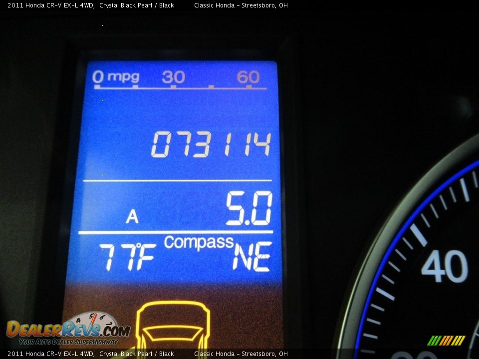 2011 Honda CR-V EX-L 4WD Crystal Black Pearl / Black Photo #28