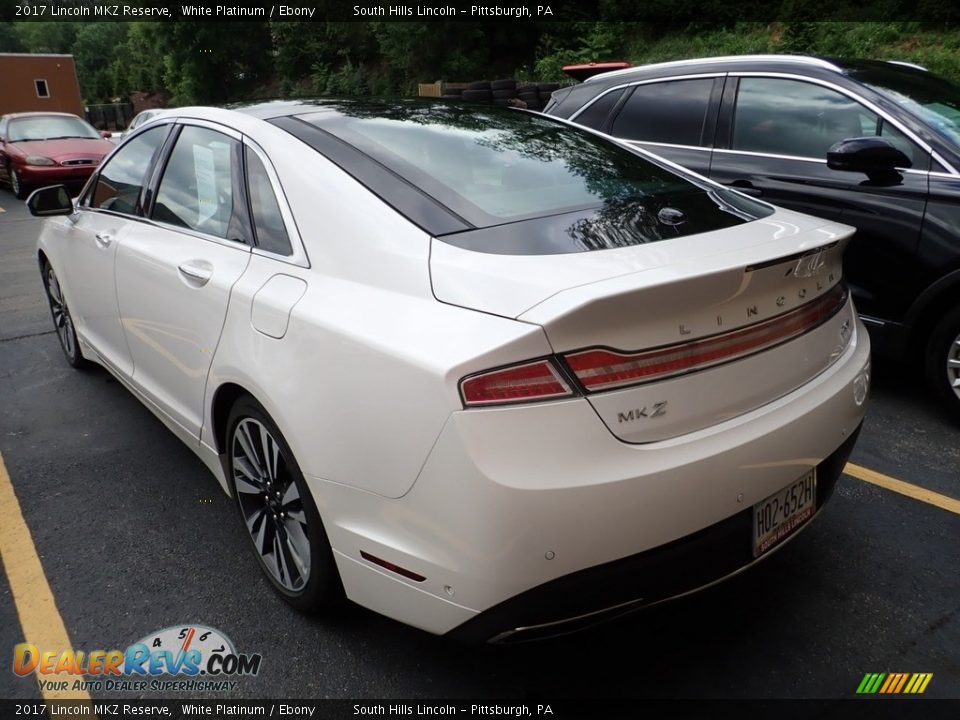 2017 Lincoln MKZ Reserve White Platinum / Ebony Photo #2