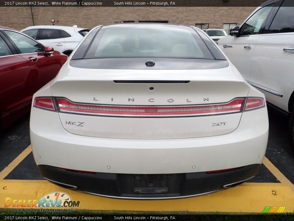 2017 Lincoln MKZ Select White Platinum / Cappuccino Photo #3