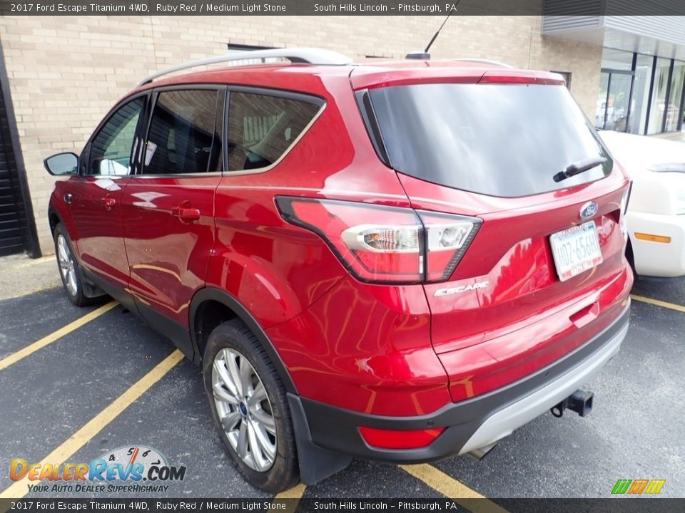 2017 Ford Escape Titanium 4WD Ruby Red / Medium Light Stone Photo #2