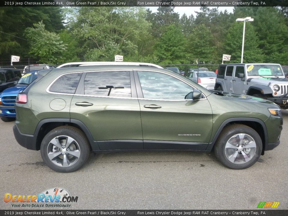2019 Jeep Cherokee Limited 4x4 Olive Green Pearl / Black/Ski Grey Photo #6