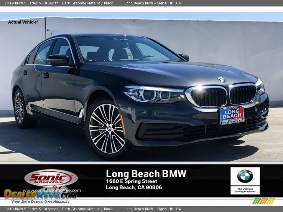 2019 BMW 5 Series 530i Sedan Dark Graphite Metallic / Black Photo #1