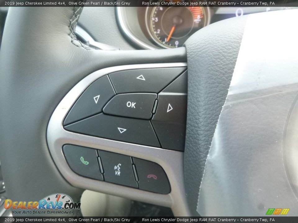2019 Jeep Cherokee Limited 4x4 Olive Green Pearl / Black/Ski Grey Photo #18