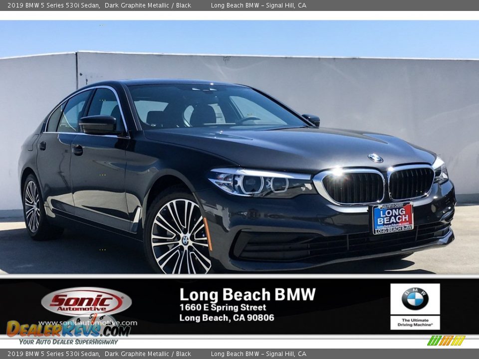 2019 BMW 5 Series 530i Sedan Dark Graphite Metallic / Black Photo #10