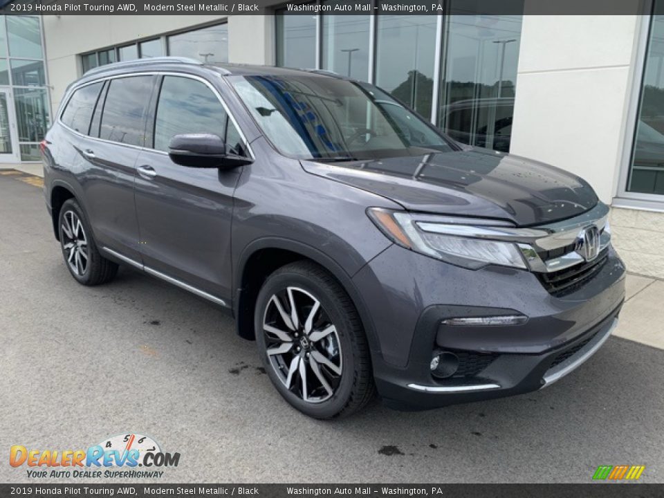 2019 Honda Pilot Touring AWD Modern Steel Metallic / Black Photo #2