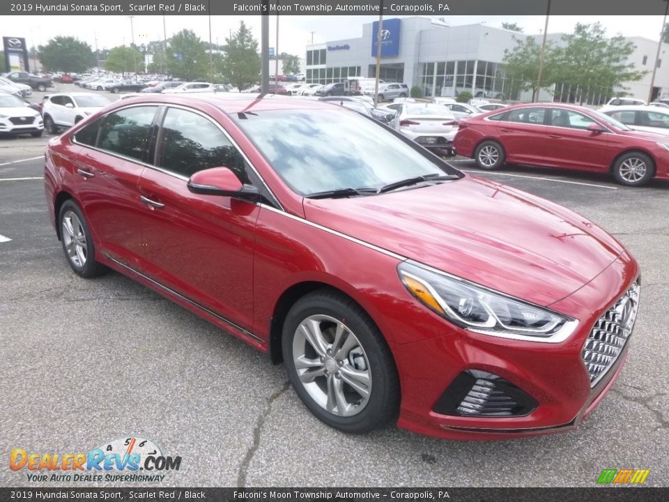 2019 Hyundai Sonata Sport Scarlet Red / Black Photo #3