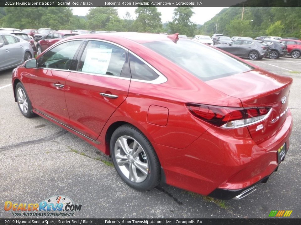 2019 Hyundai Sonata Sport Scarlet Red / Black Photo #6