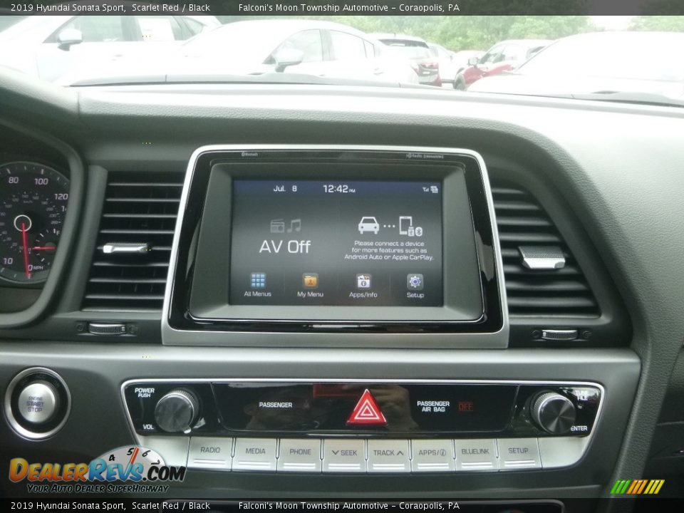 2019 Hyundai Sonata Sport Scarlet Red / Black Photo #14