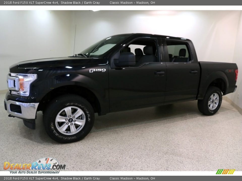 2018 Ford F150 XLT SuperCrew 4x4 Shadow Black / Earth Gray Photo #3