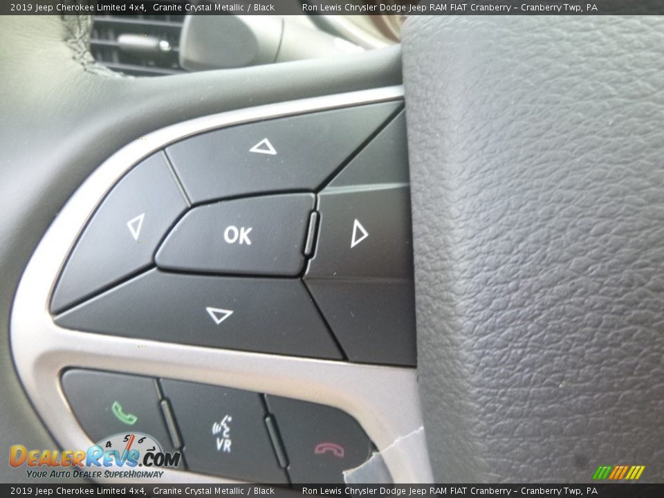 2019 Jeep Cherokee Limited 4x4 Granite Crystal Metallic / Black Photo #18