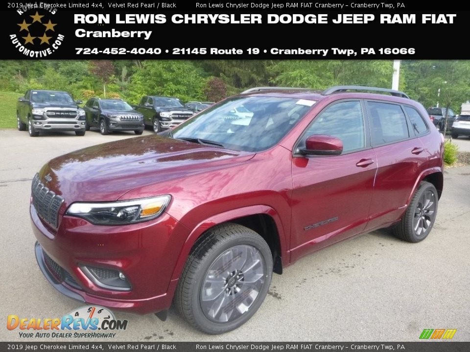 2019 Jeep Cherokee Limited 4x4 Velvet Red Pearl / Black Photo #1