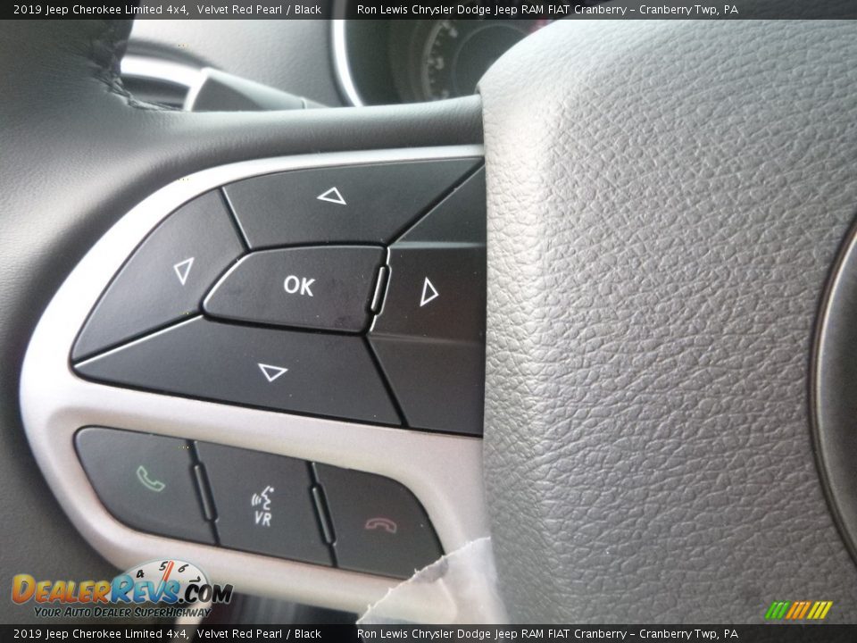 2019 Jeep Cherokee Limited 4x4 Velvet Red Pearl / Black Photo #16