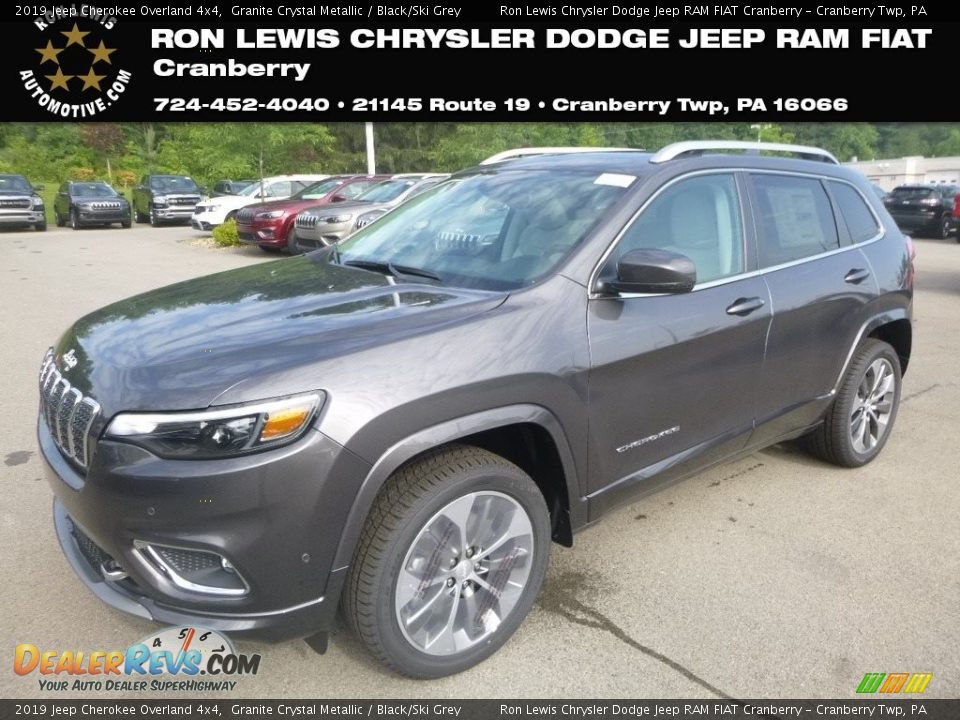 2019 Jeep Cherokee Overland 4x4 Granite Crystal Metallic / Black/Ski Grey Photo #1