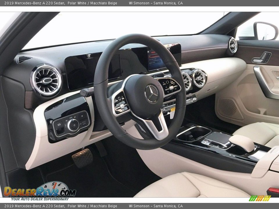 2019 Mercedes-Benz A 220 Sedan Polar White / Macchiato Beige Photo #4