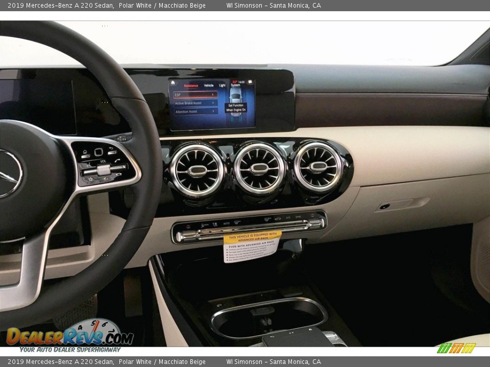 2019 Mercedes-Benz A 220 Sedan Polar White / Macchiato Beige Photo #6