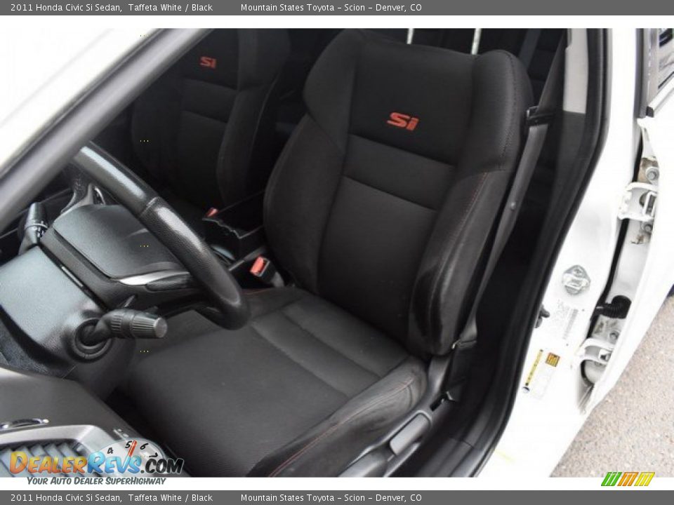 2011 Honda Civic Si Sedan Taffeta White / Black Photo #12