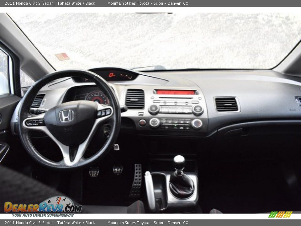 2011 Honda Civic Si Sedan Taffeta White / Black Photo #13