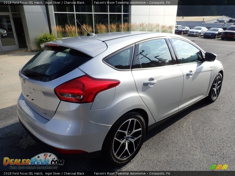 2018 Ford Focus SEL Hatch Ingot Silver / Charcoal Black Photo #2