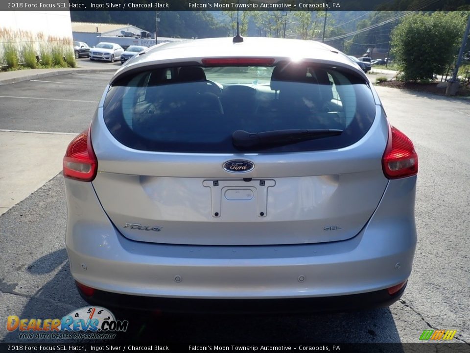 2018 Ford Focus SEL Hatch Ingot Silver / Charcoal Black Photo #3