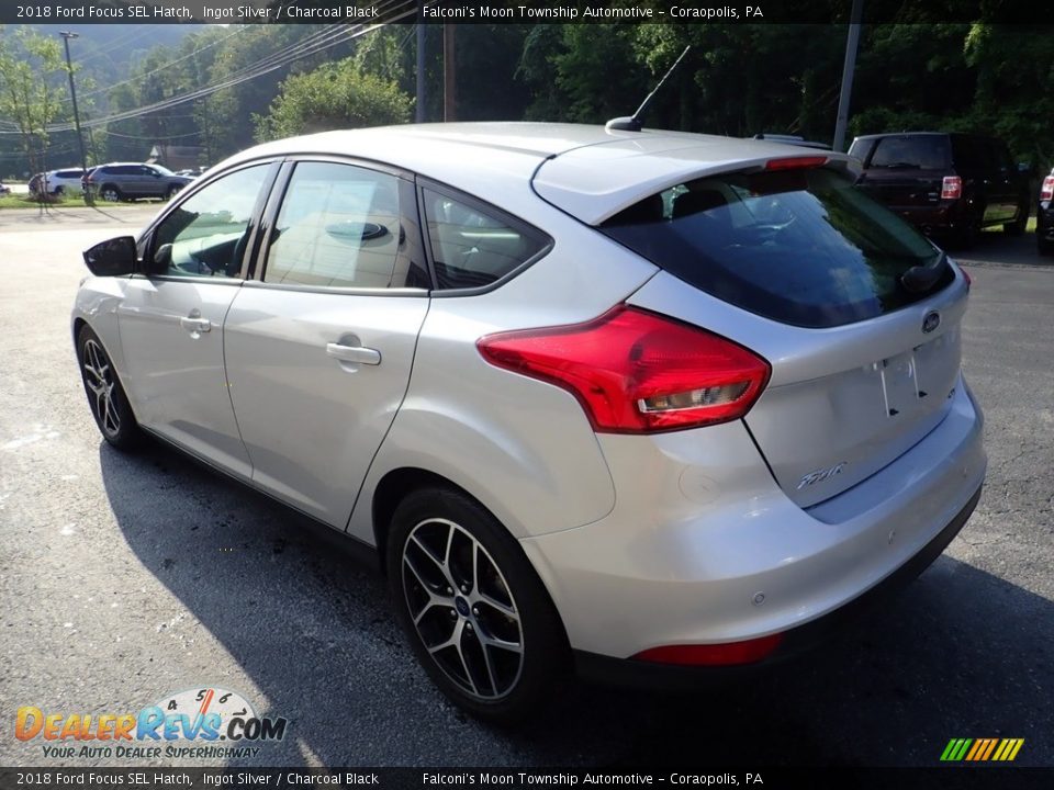 2018 Ford Focus SEL Hatch Ingot Silver / Charcoal Black Photo #6
