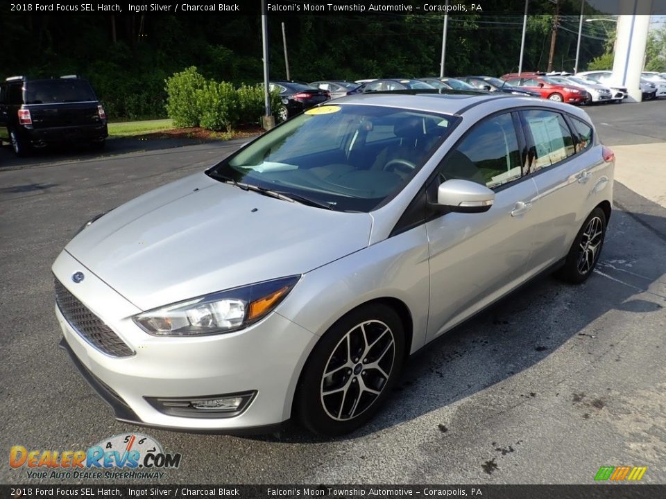 2018 Ford Focus SEL Hatch Ingot Silver / Charcoal Black Photo #8