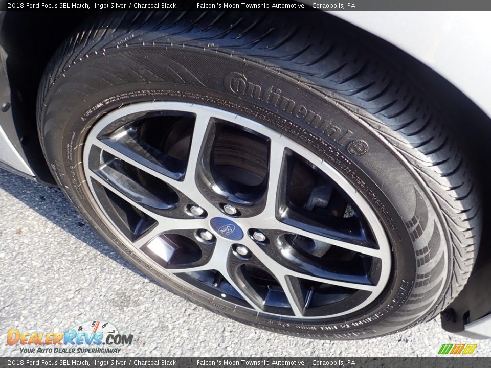 2018 Ford Focus SEL Hatch Ingot Silver / Charcoal Black Photo #11