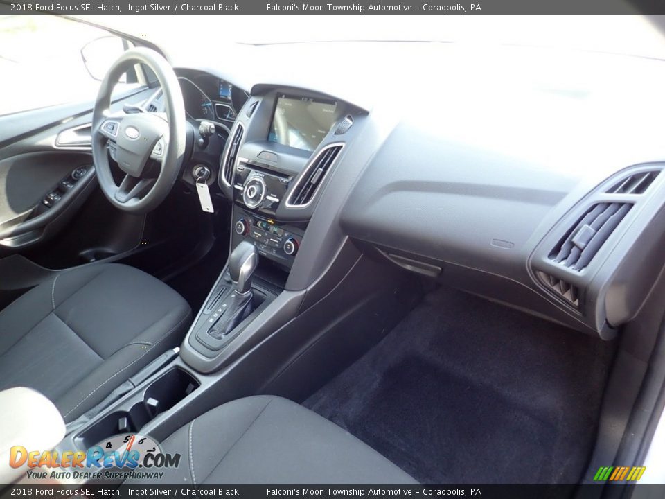 2018 Ford Focus SEL Hatch Ingot Silver / Charcoal Black Photo #13