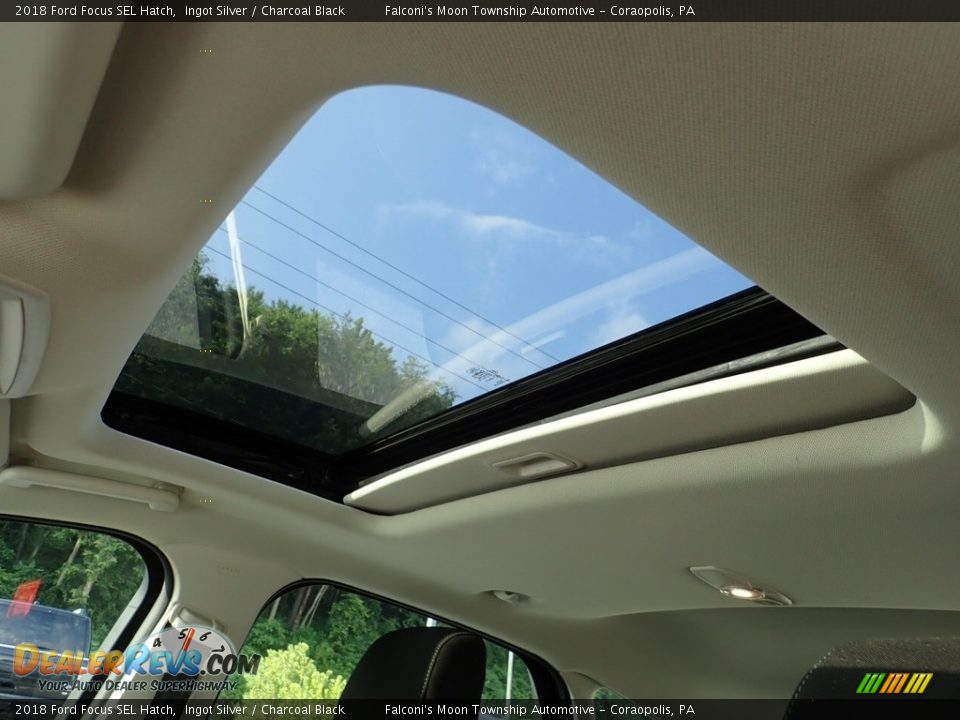 2018 Ford Focus SEL Hatch Ingot Silver / Charcoal Black Photo #20