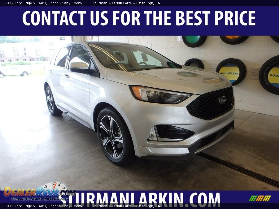 2019 Ford Edge ST AWD Ingot Silver / Ebony Photo #1