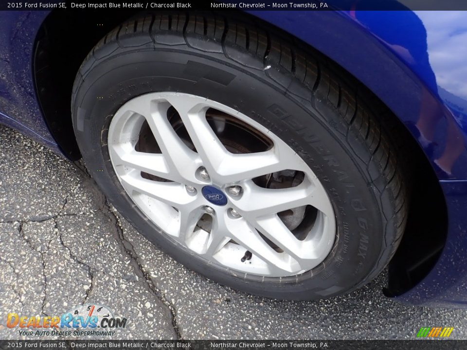2015 Ford Fusion SE Deep Impact Blue Metallic / Charcoal Black Photo #14