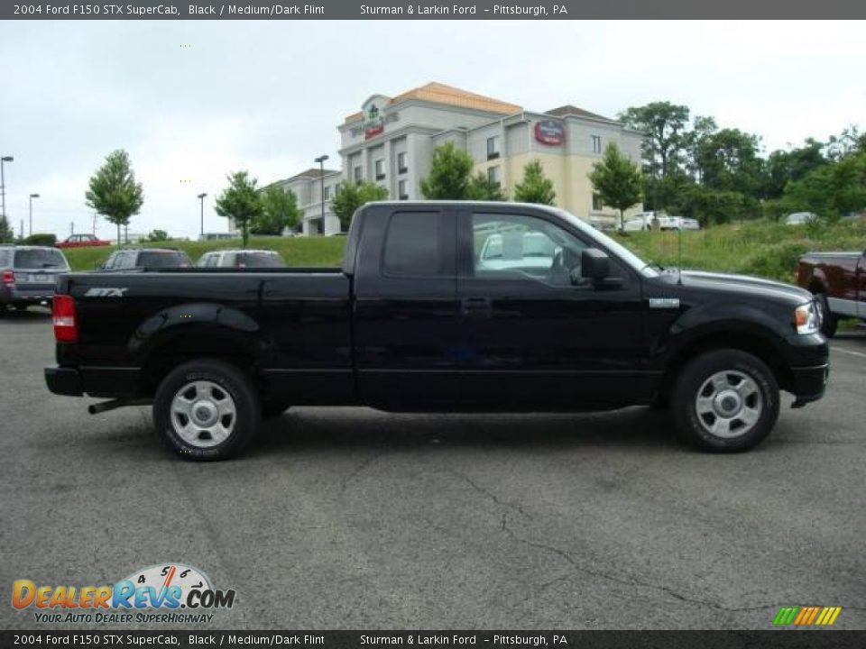 2004 Ford F150 STX SuperCab Black / Medium/Dark Flint Photo #2
