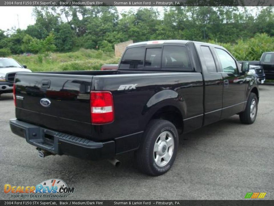 2004 Ford F150 STX SuperCab Black / Medium/Dark Flint Photo #3