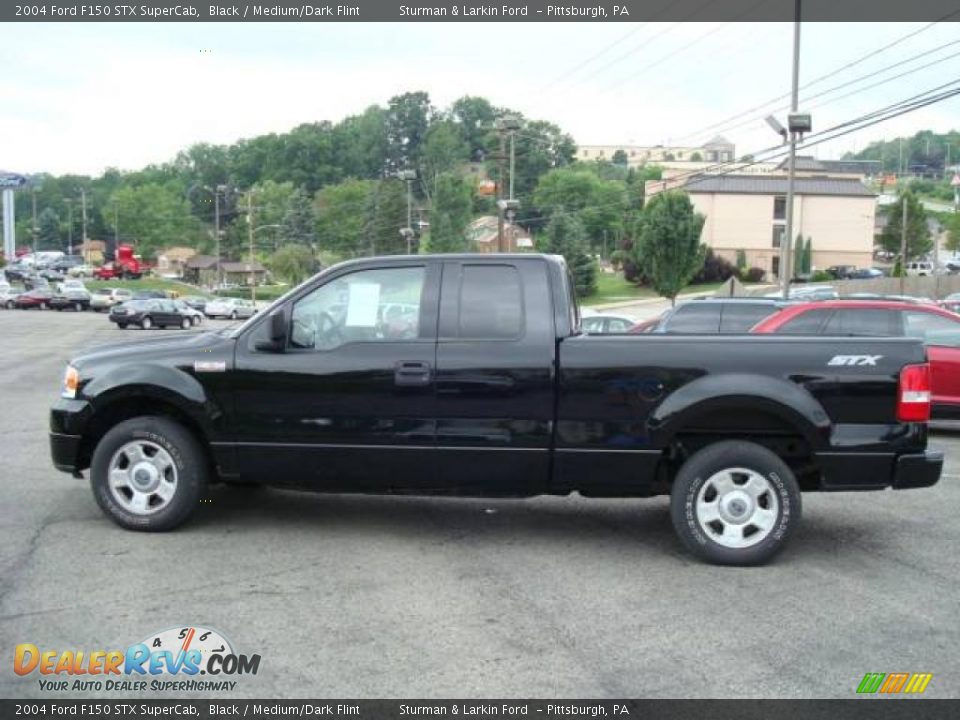 2004 Ford F150 STX SuperCab Black / Medium/Dark Flint Photo #6