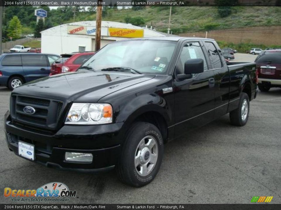 2004 Ford F150 STX SuperCab Black / Medium/Dark Flint Photo #7