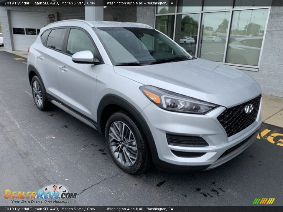 2019 Hyundai Tucson SEL AWD Molten Silver / Gray Photo #2