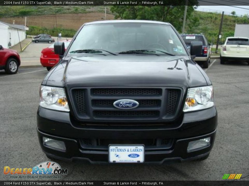 2004 Ford F150 STX SuperCab Black / Medium/Dark Flint Photo #8