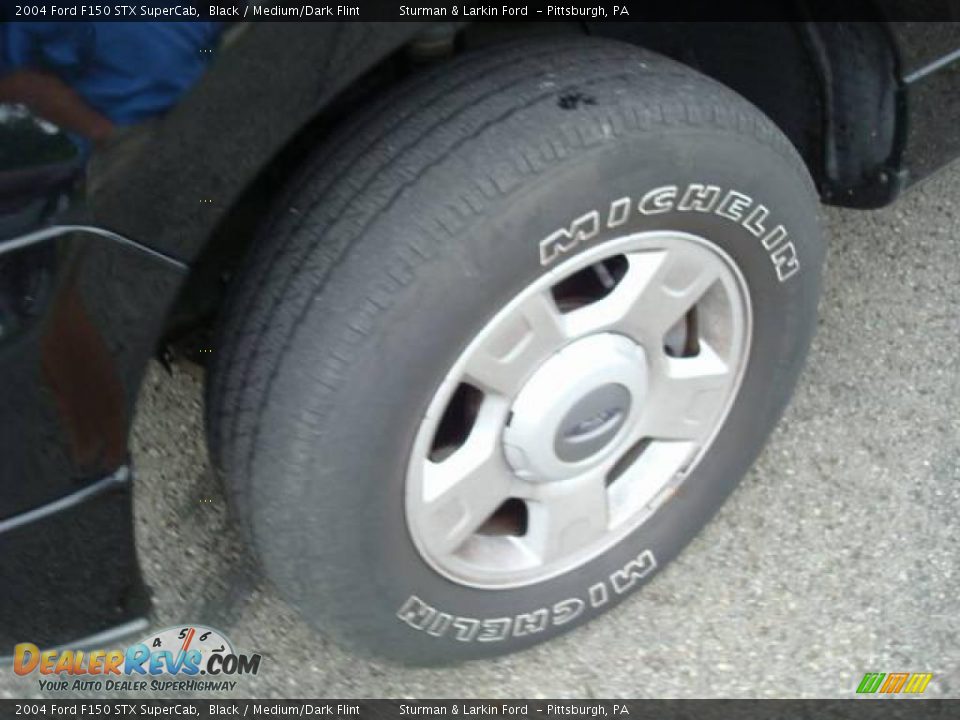 2004 Ford F150 STX SuperCab Black / Medium/Dark Flint Photo #9